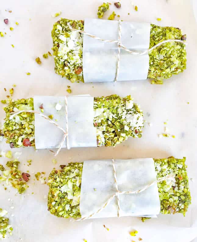These vegan Coconut Matcha Energy Bars are a great healthy snack for days when you need long-lasting energy. Created by The Grateful Grazer.