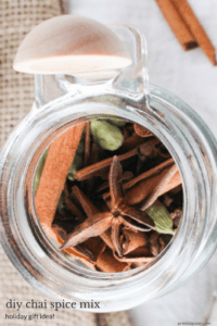 This DIY Chai Spice Mix is a simple homemade holiday gift that the foodie or tea-lover in your life will go crazy for. Use in tea, baked goods, + more!