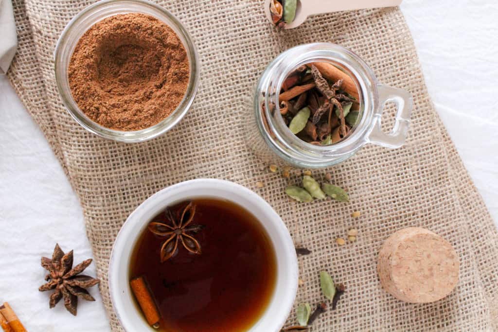 This DIY Chai Spice Mix is a simple homemade holiday gift that the foodie or tea-lover in your life will go crazy for. Use in tea, baked goods, + more!