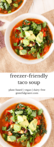 freezer-friendly taco soup