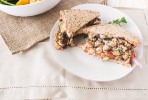 how to make vegan cranberry chickpea salad sandwiches