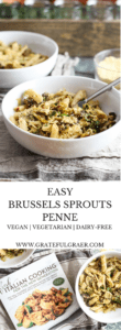 Easy Brussels Sprouts Penne from Fresh Italian Cooking for the New Generation