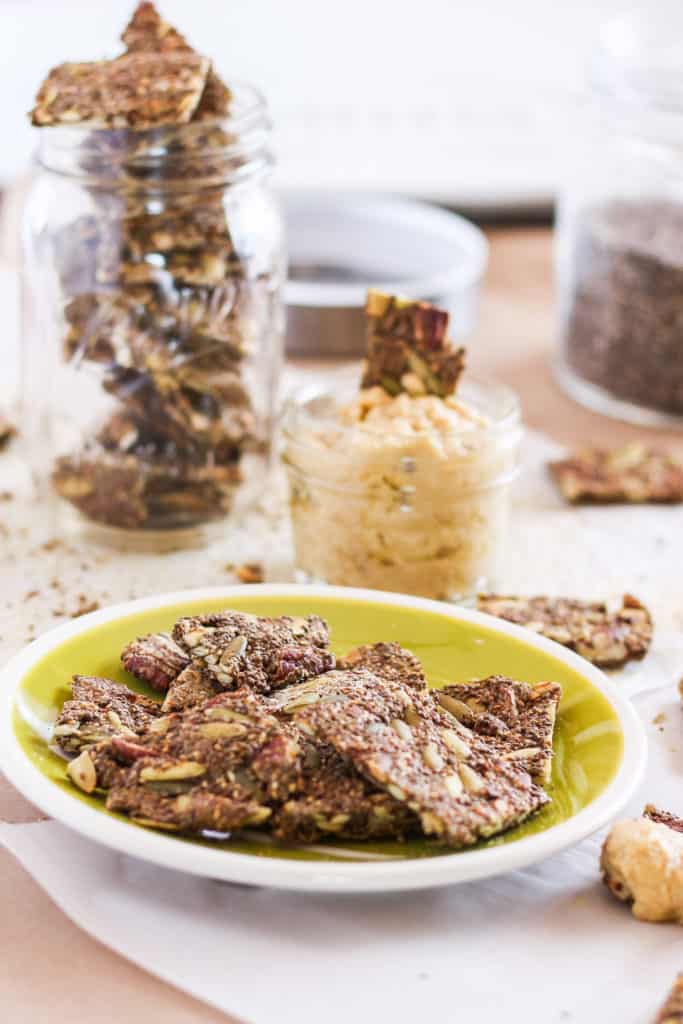 Make your own chia seed crackers with this simple plant-based recipe. Healthy and delicious snack that's portable and travel-friendly!