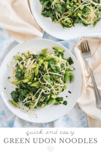 how to make quick and easy green udon noodles