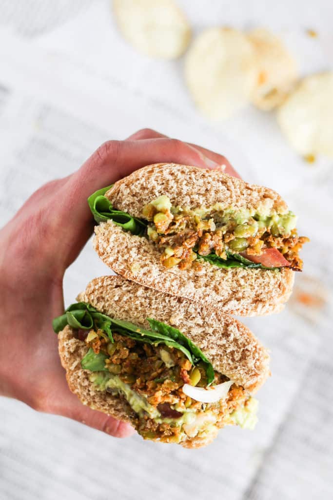 Split Pea Po Boys are easy to make and filled with delicious cajun flavors! Try this New Orleans-inspired plant-based sandwich recipe for lunch or dinner. 