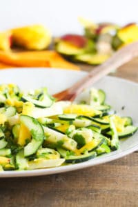 Upgrade your go-to summer fruit salad with a colorful Mango Cucumber Salad with Jicama! Easy vegan/vegetarian and gluten-free recipe!