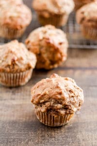 These Banana Pecan Oat Muffins are easy to make, perfect for meal prep, and packed with fiber from whole grains and fruit.