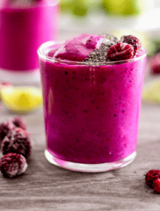 This vibrant, antioxidant-rich dragonfruit smoothie is deliciously refreshing for spring! Print Berry Dragon Fruit Smoothie Prep Time 5 mins This vibrant, antioxidant-rich dragon fruit smoothie is deliciously refreshing for spring!