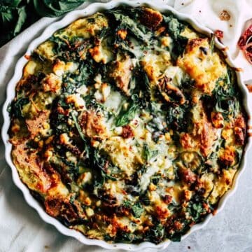 vegetarian egg strata casserole