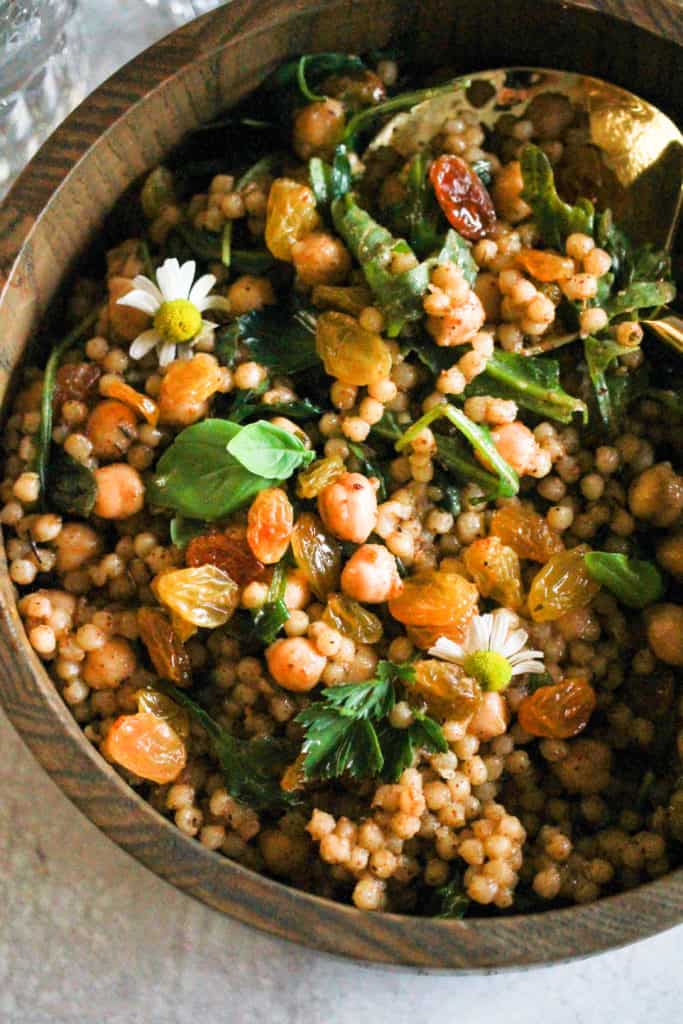 Israeli Couscous with Chickpeas Easy 20Minute Vegan Recipe