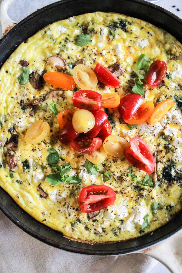 Vegetarian Frittata Recipe With Mushrooms And Goat Cheese