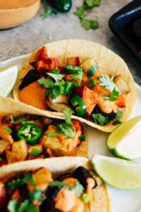 Root vegetable tacos with jalapenos and queso are great for easy college meals