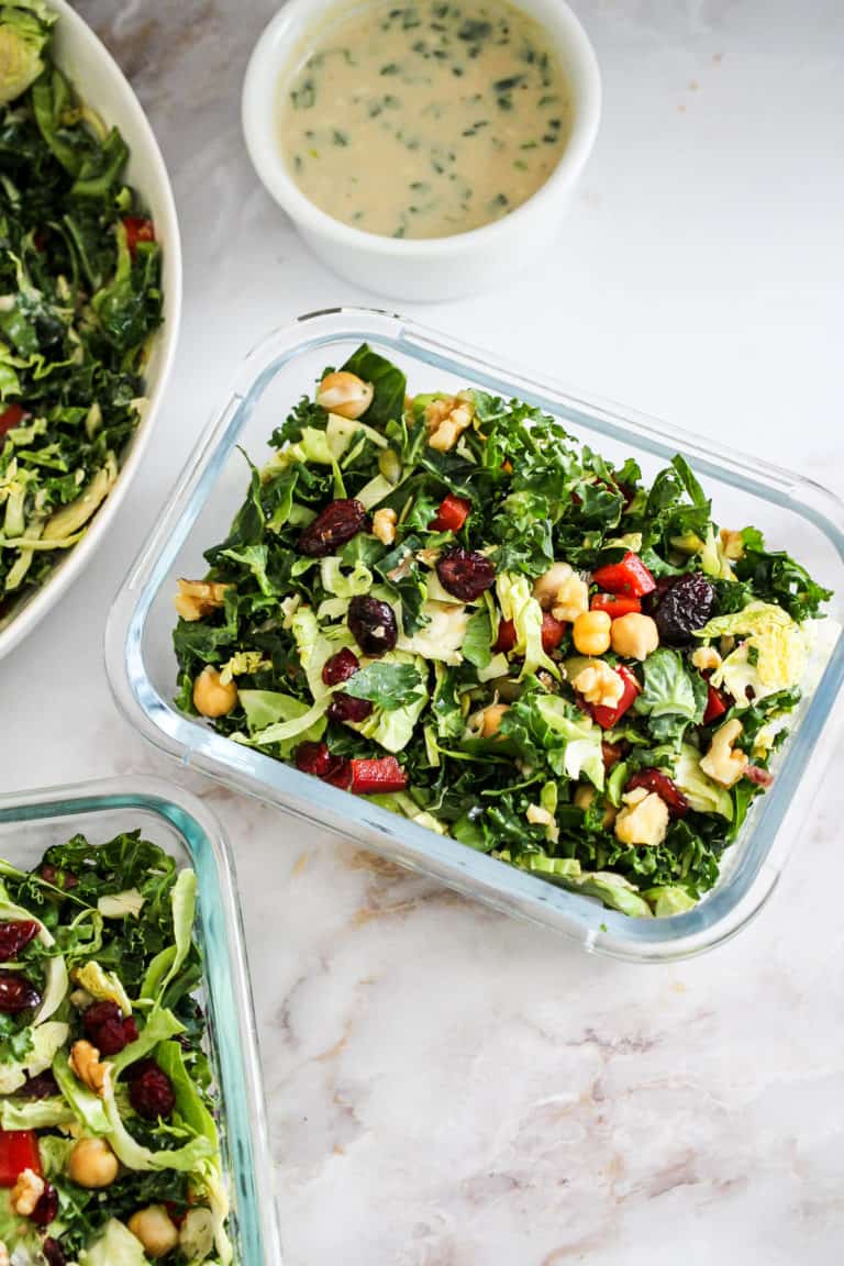 Meal Prep Salad with Orange Tahini Dressing Grateful Grazer