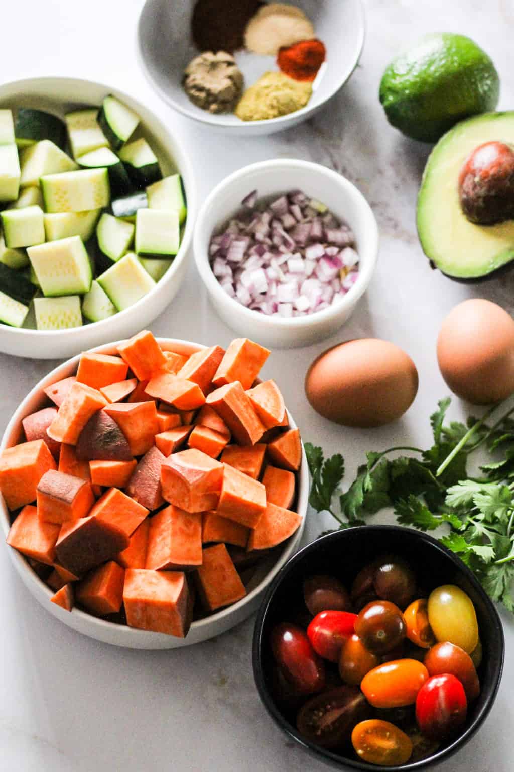Sweet Potato Breakfast Bowl with Eggs - Grateful Grazer