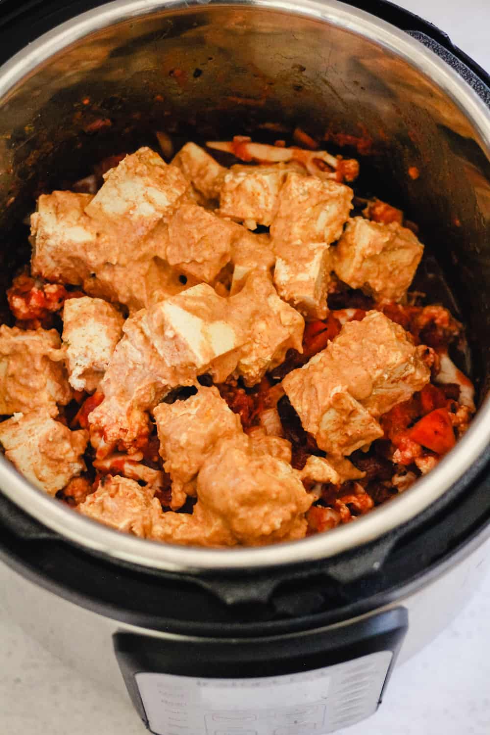 Tofu Tikka Masala prepared in an Instant Pot.