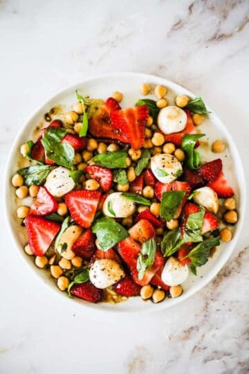 Quick and easy strawberry salad.