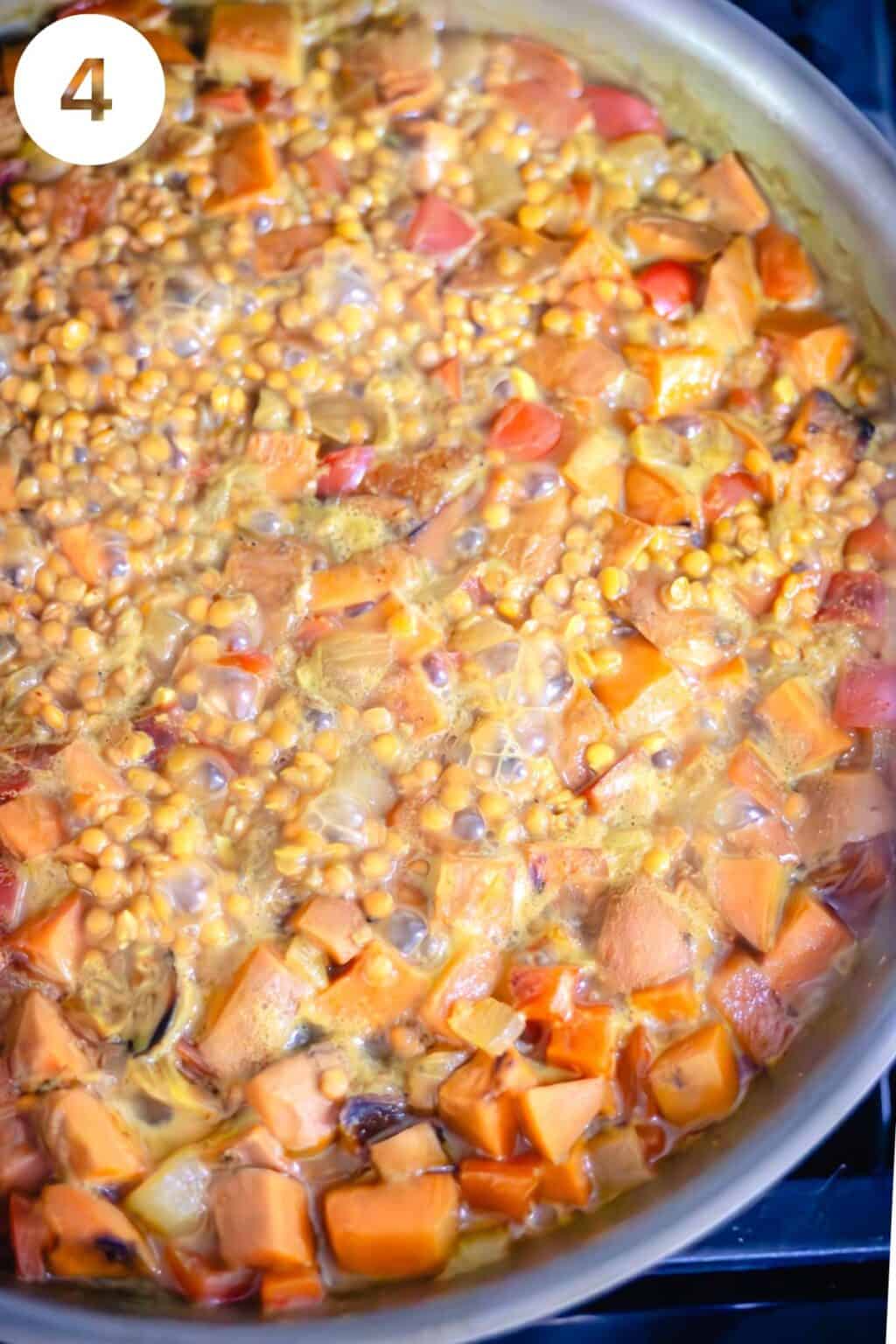 Sweet Potato Lentil Curry with Spinach (One-Pot) - Grateful Grazer