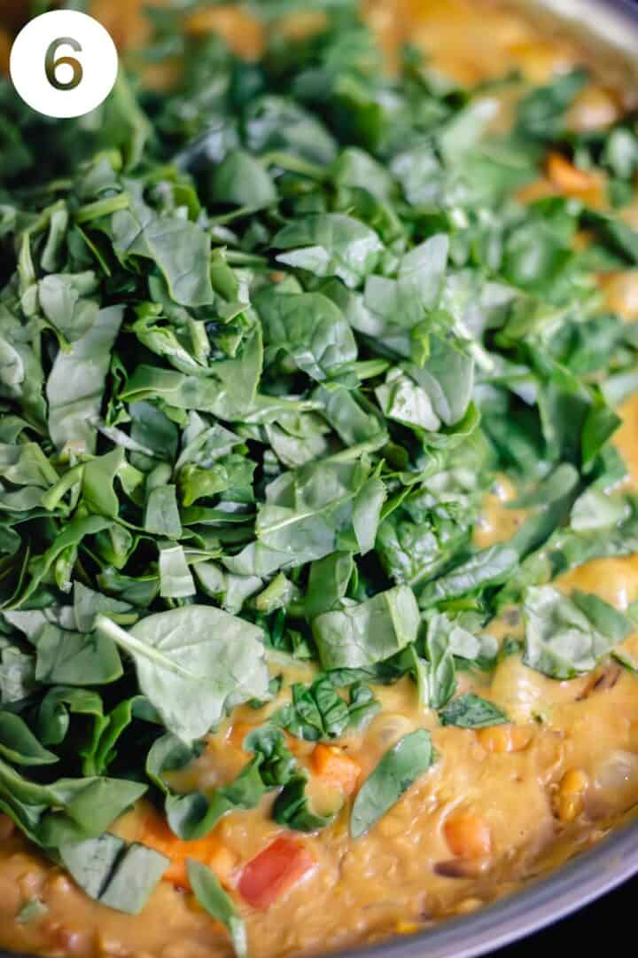 Sweet Potato Lentil Curry with Spinach (One-Pot) - Grateful Grazer