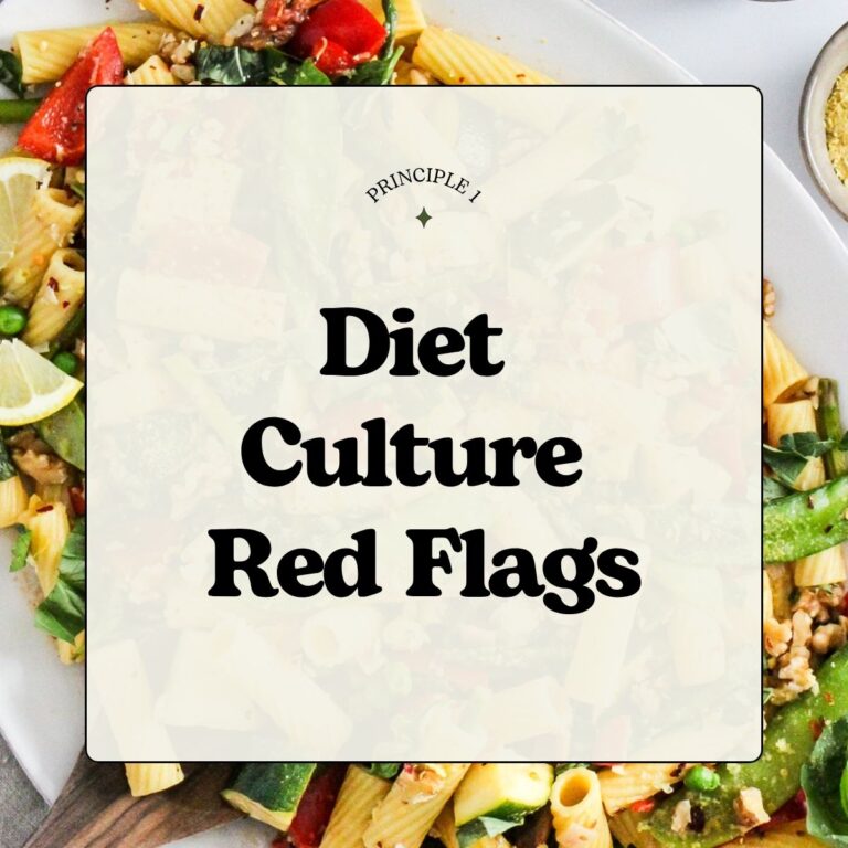 Principle 1 - Diet Culture Red Flags