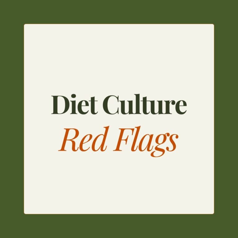 "Diet Culture Red Flags"