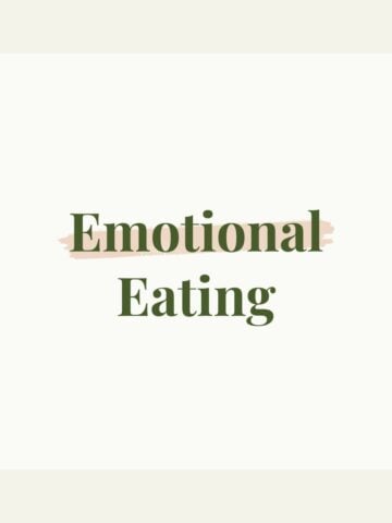 Text reads, "emotional eating"