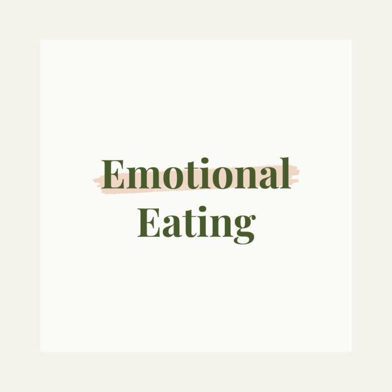 Text reads, "emotional eating"