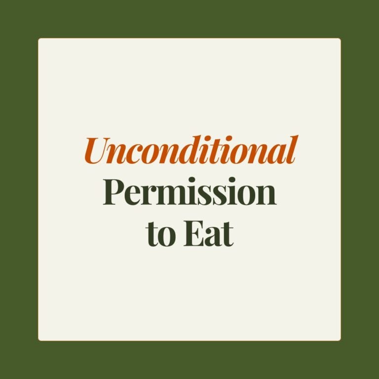 "Unconditional Permission to Eat"