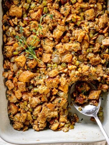 Brown butter vegetarian herb stuffing.