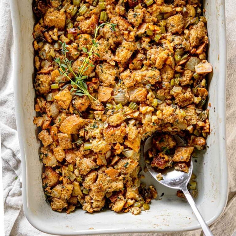 Brown butter vegetarian herb stuffing.