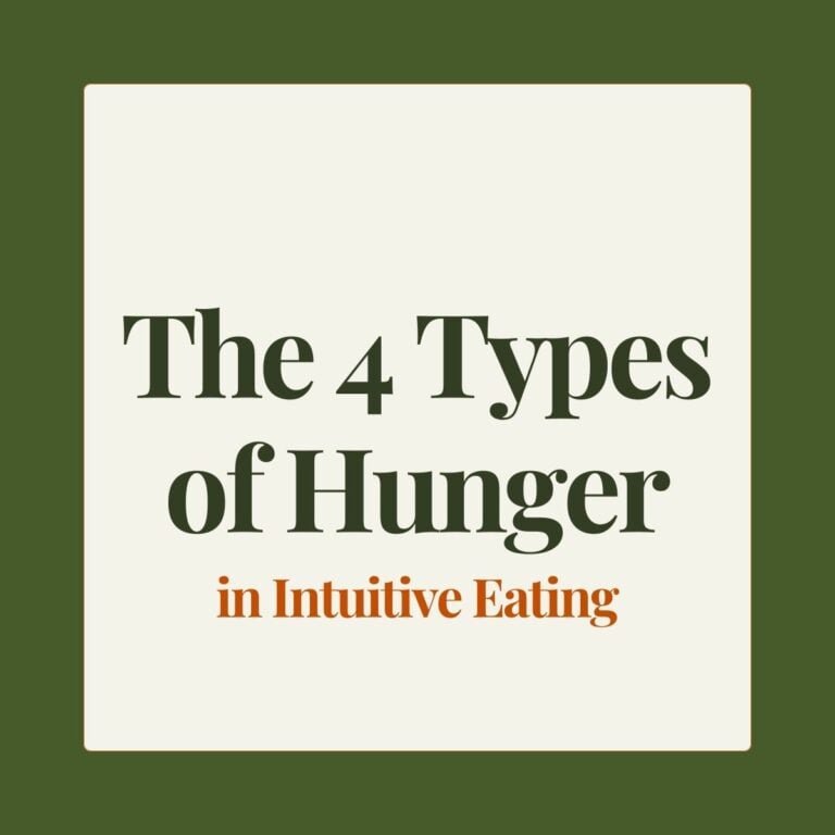 "The 4 Types of Hunger in Intuitive Eating"