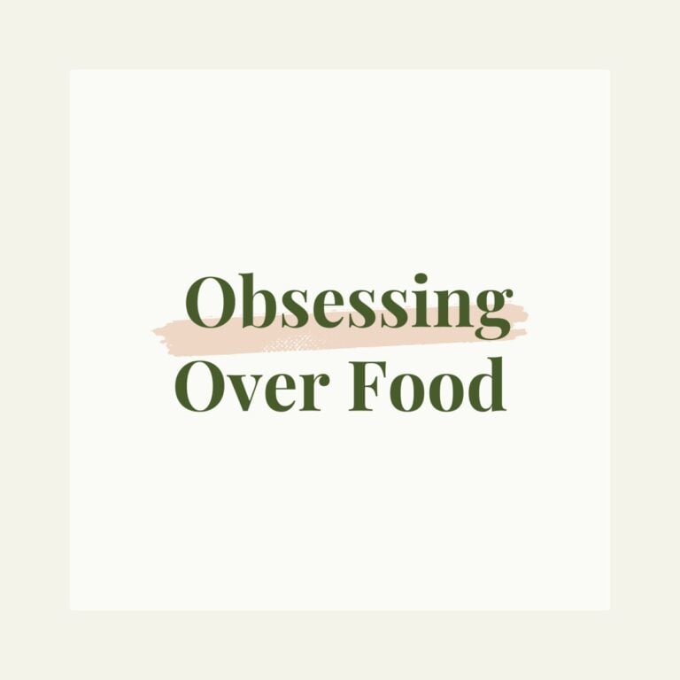 Text reads, "Obsessing Over Food"