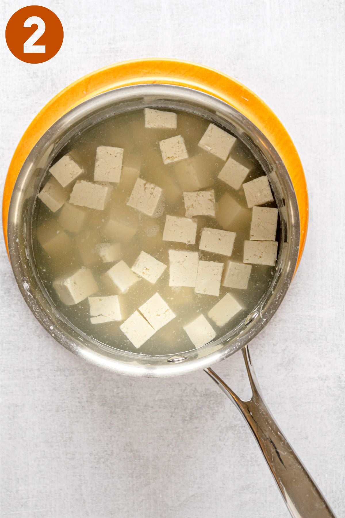 Boiling tofu, labeled 2.