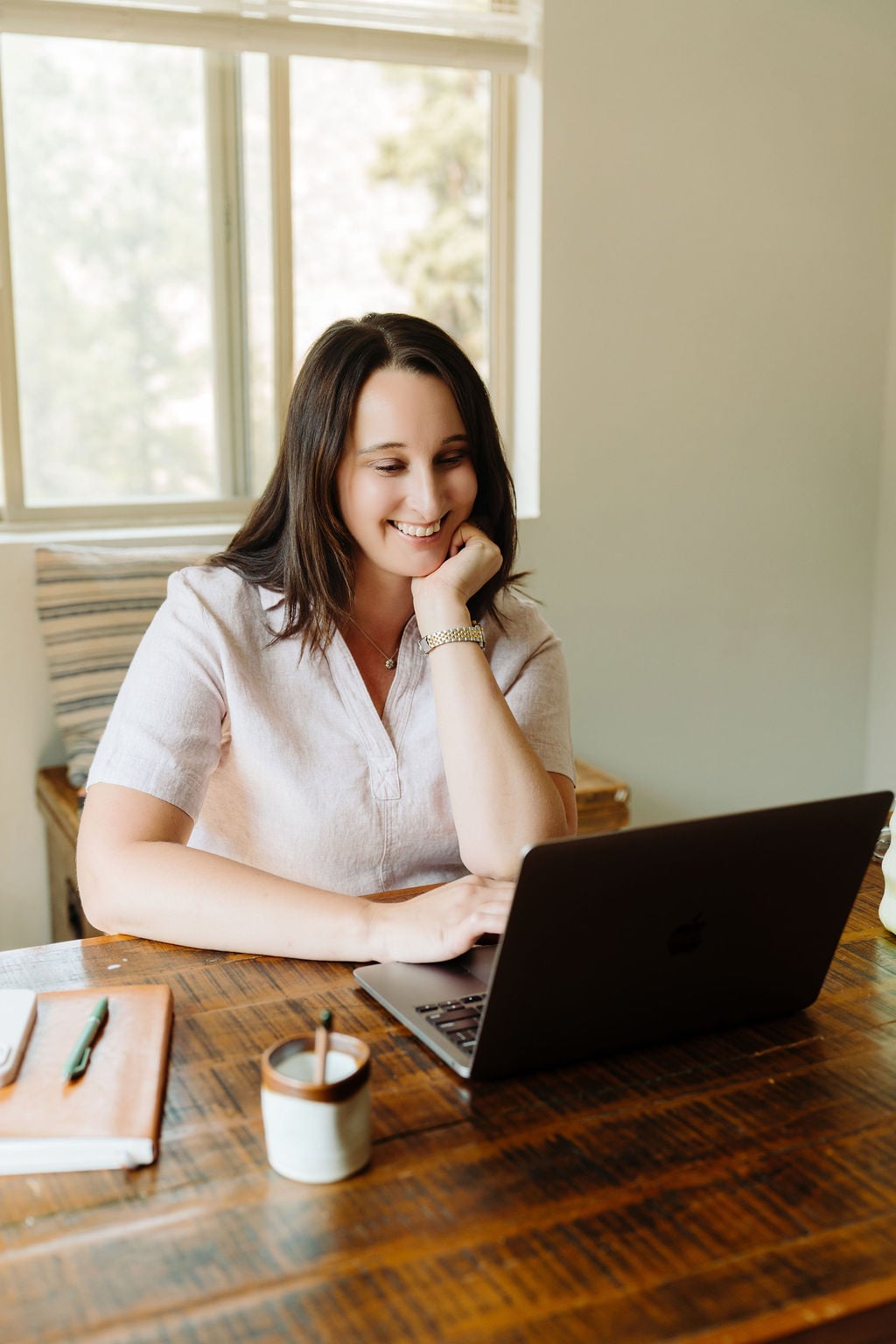 Dietitian Stephanie McKercher in a virtual nutrition counseling session